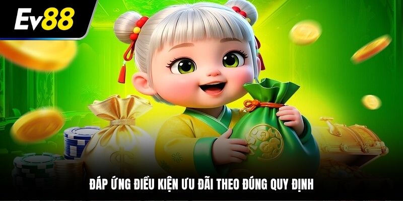 Đáp ứng điều kiện ưu đãi theo đúng quy định
